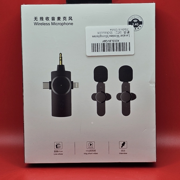 Dual Wireless Microphone for iPhone, Android, Camera - Picture 2 of 7